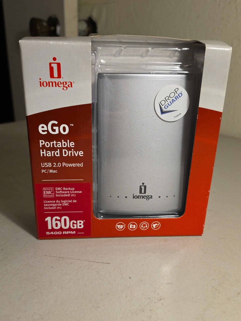Iomega eGo Portable Hard Drive 160GB USB 2.0 NWT